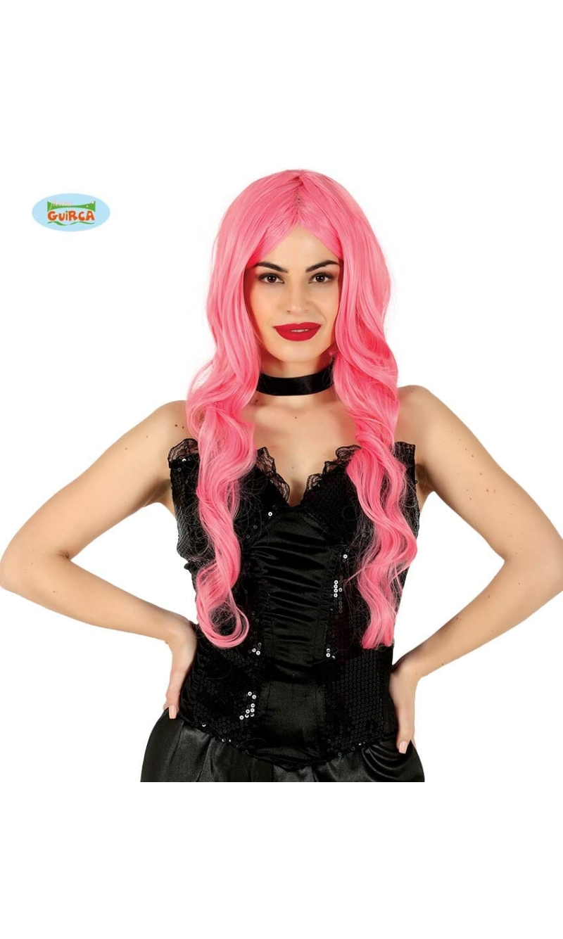 Pink Long Wavy Wig - Adult One Size