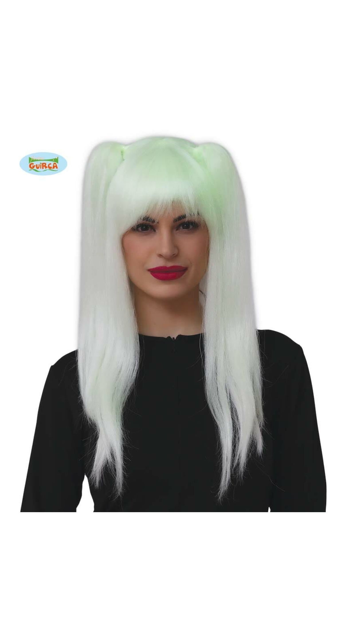 Fluorescent Wig With Ponytails - Adult One Size