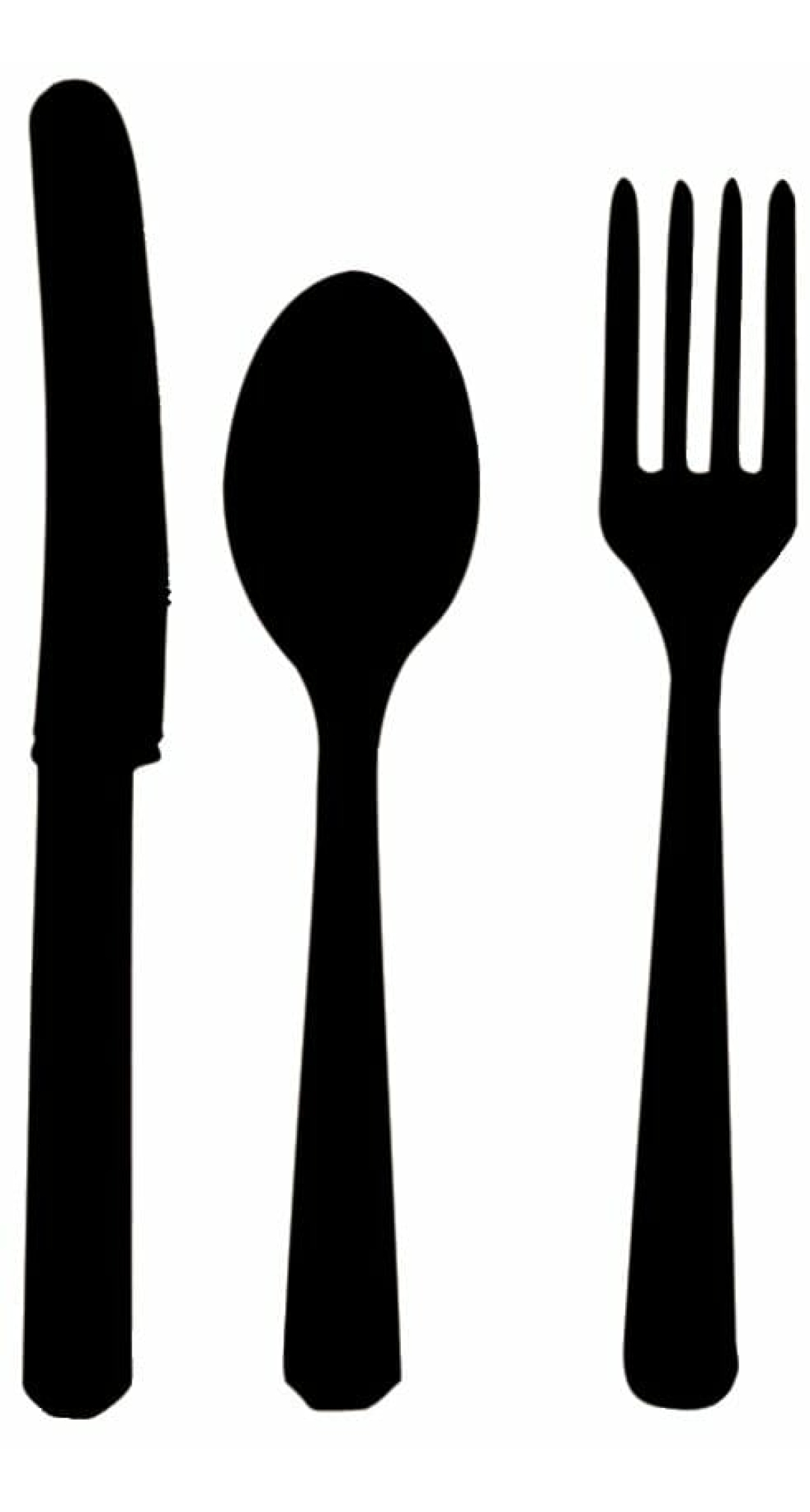Black - 24 x Plastic Cutlery Set