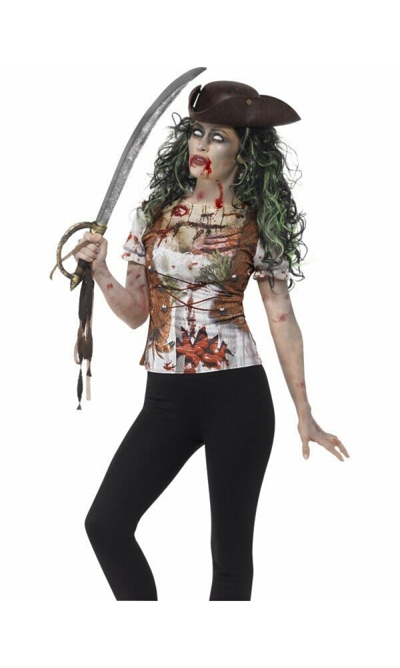 Zombie Pirate Wench T-Shirt - Adult Size Large