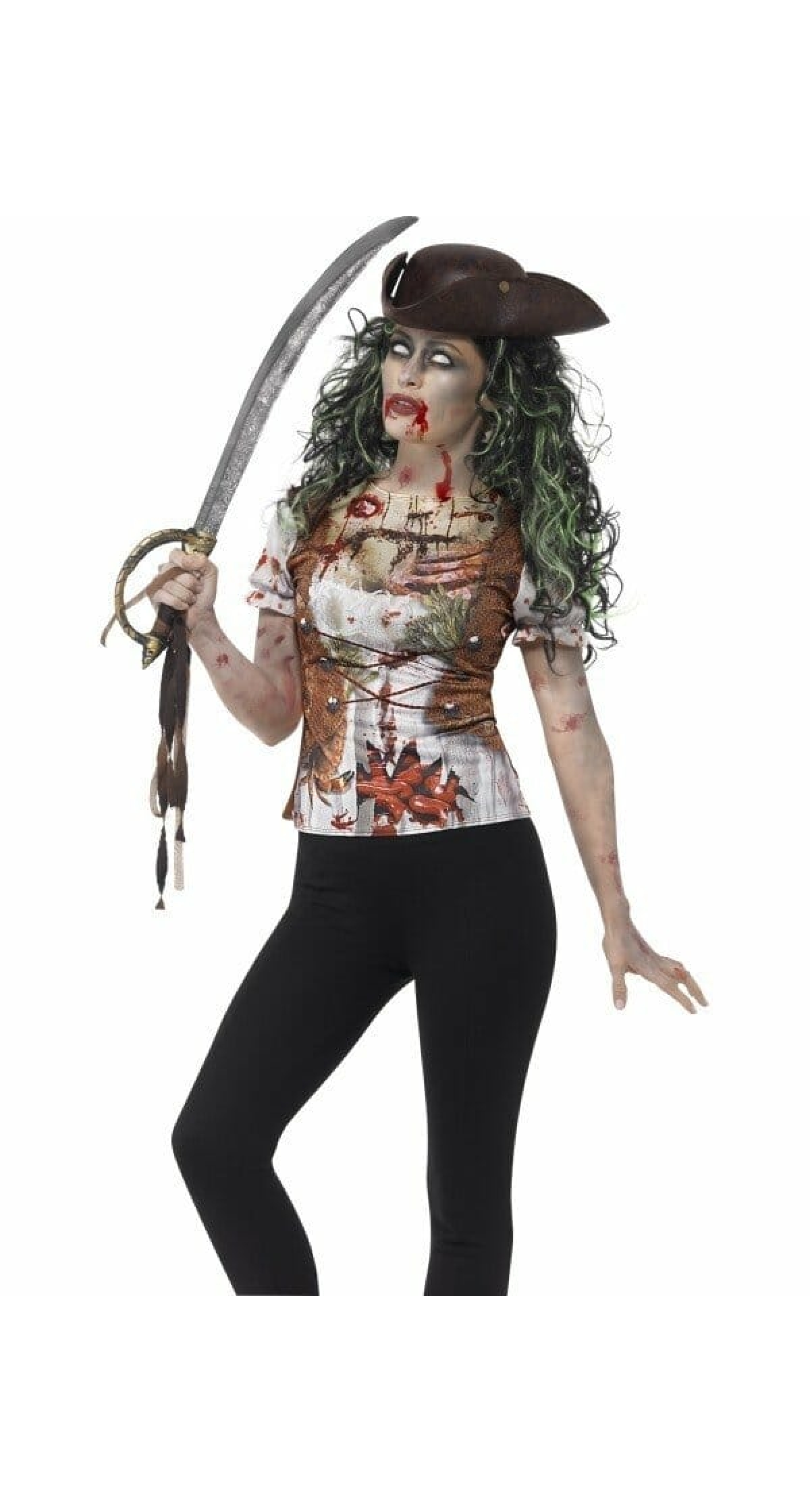 Zombie Pirate Wench T-Shirt - Adult Size Small