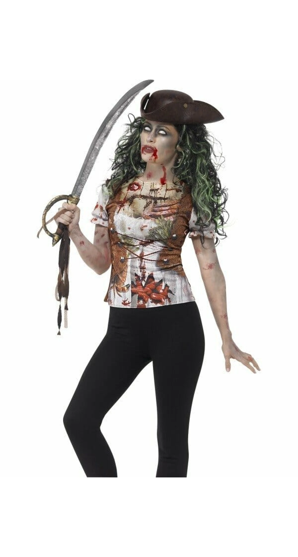 Zombie Pirate Wench T-Shirt - Adult Size Small