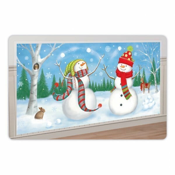 Christmas Scene Setter Whimsical Snowmen - ( 85cm x 165cm )