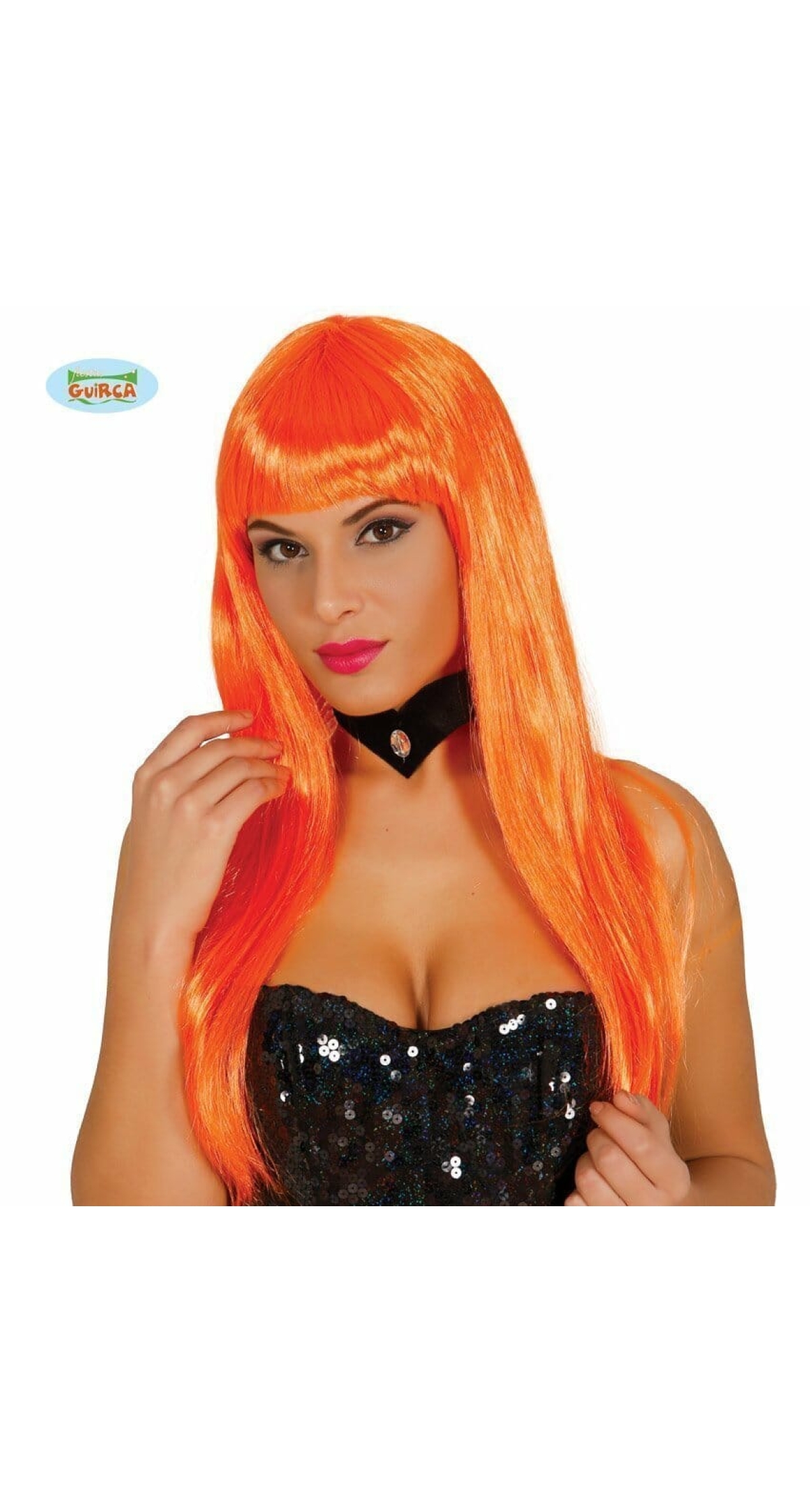 Long Orange Wig
