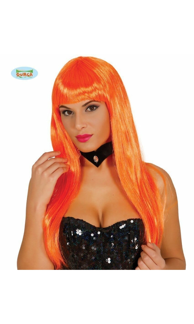 Long Orange Wig