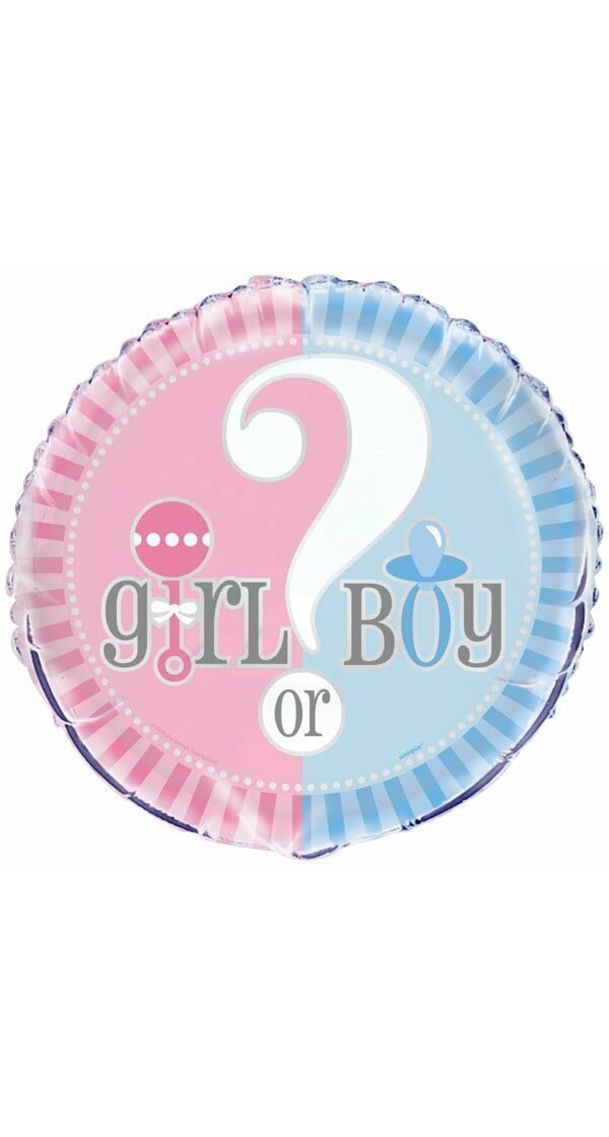 Gender Reveal Boy or Girl 18'' Foil Balloon
