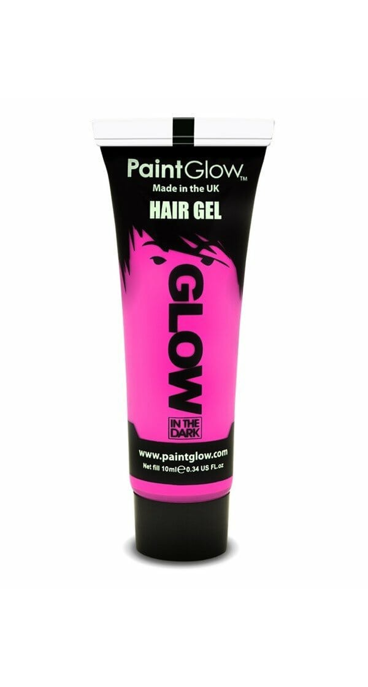 Glow in the Dark Hair Gel Pink - 10ml