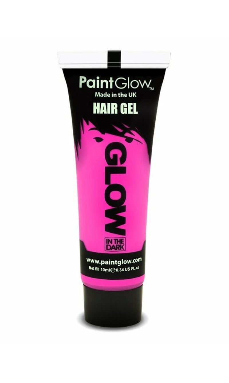 Glow in the Dark Hair Gel Pink - 10ml