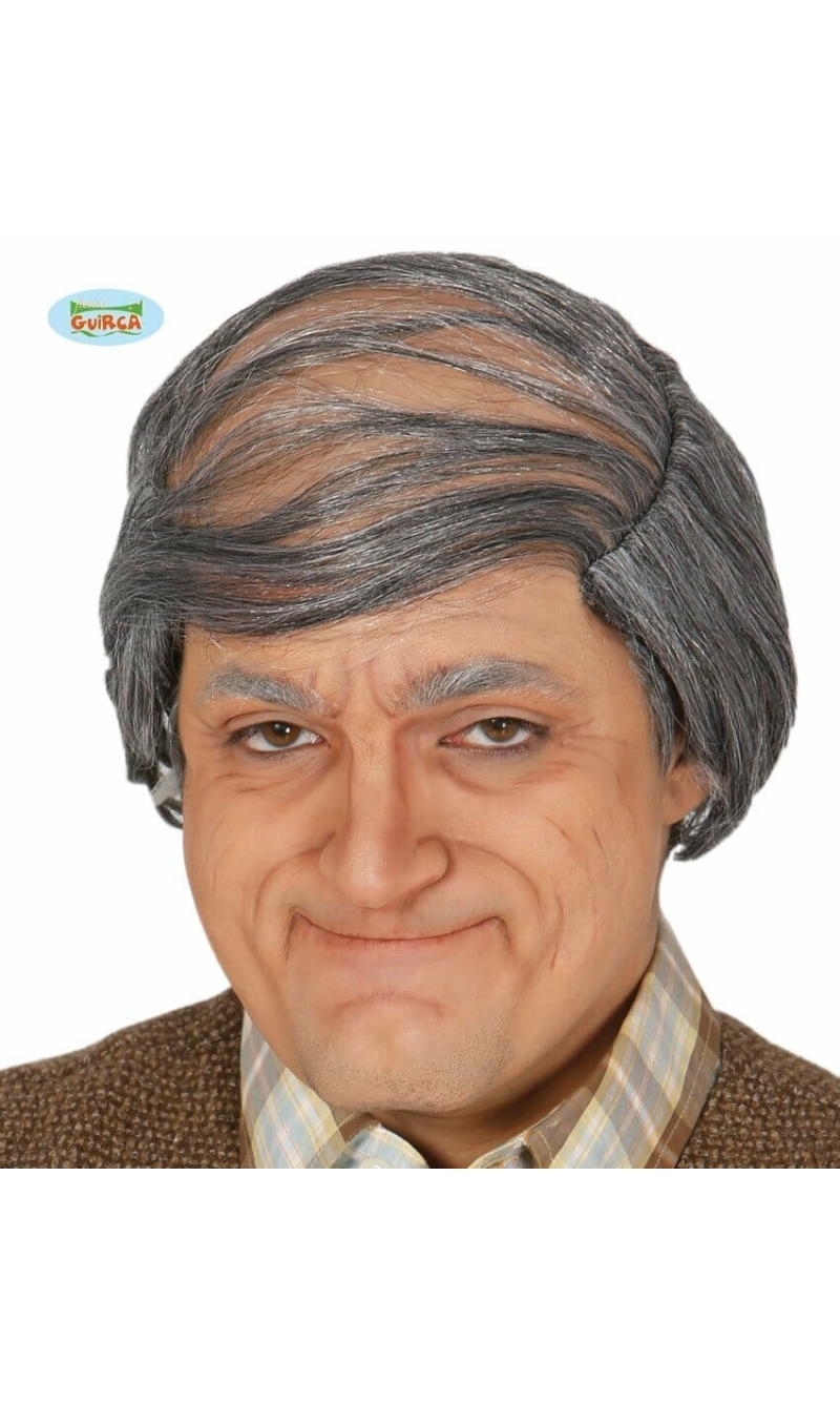 Grey Wig Old Man - Adult One Size