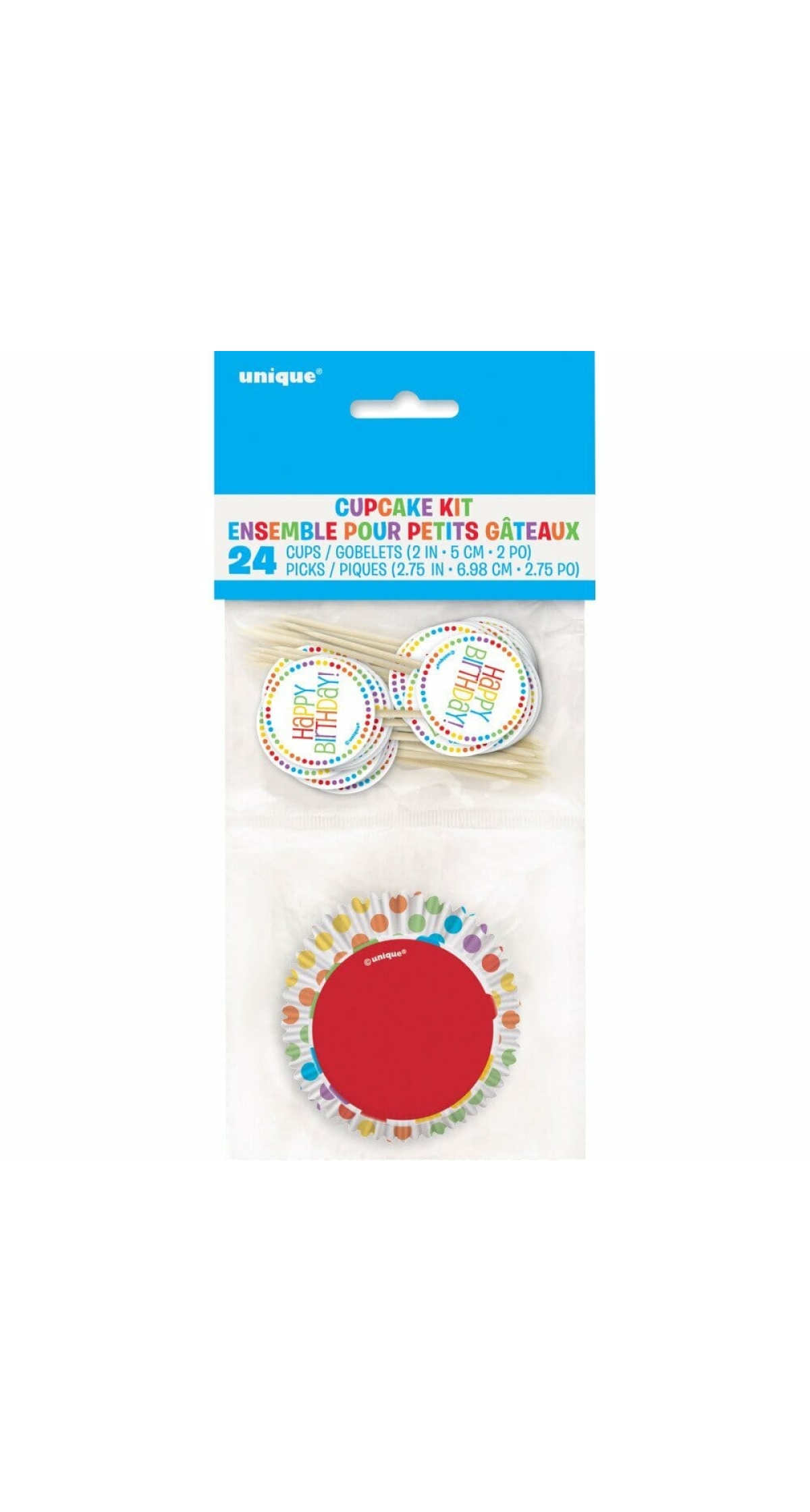 Rainbow Birthday Cupcake Kit - 24pc