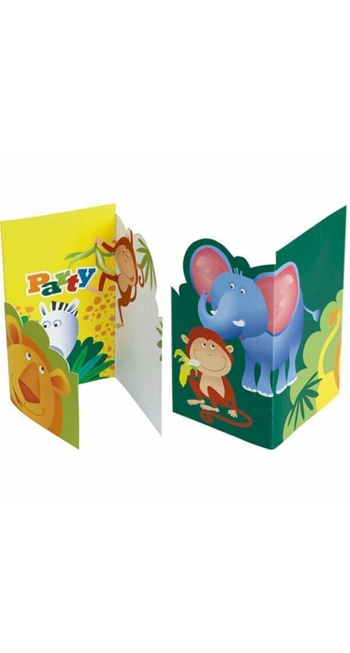 Safari Party Invitations & Envelopes - 6pk