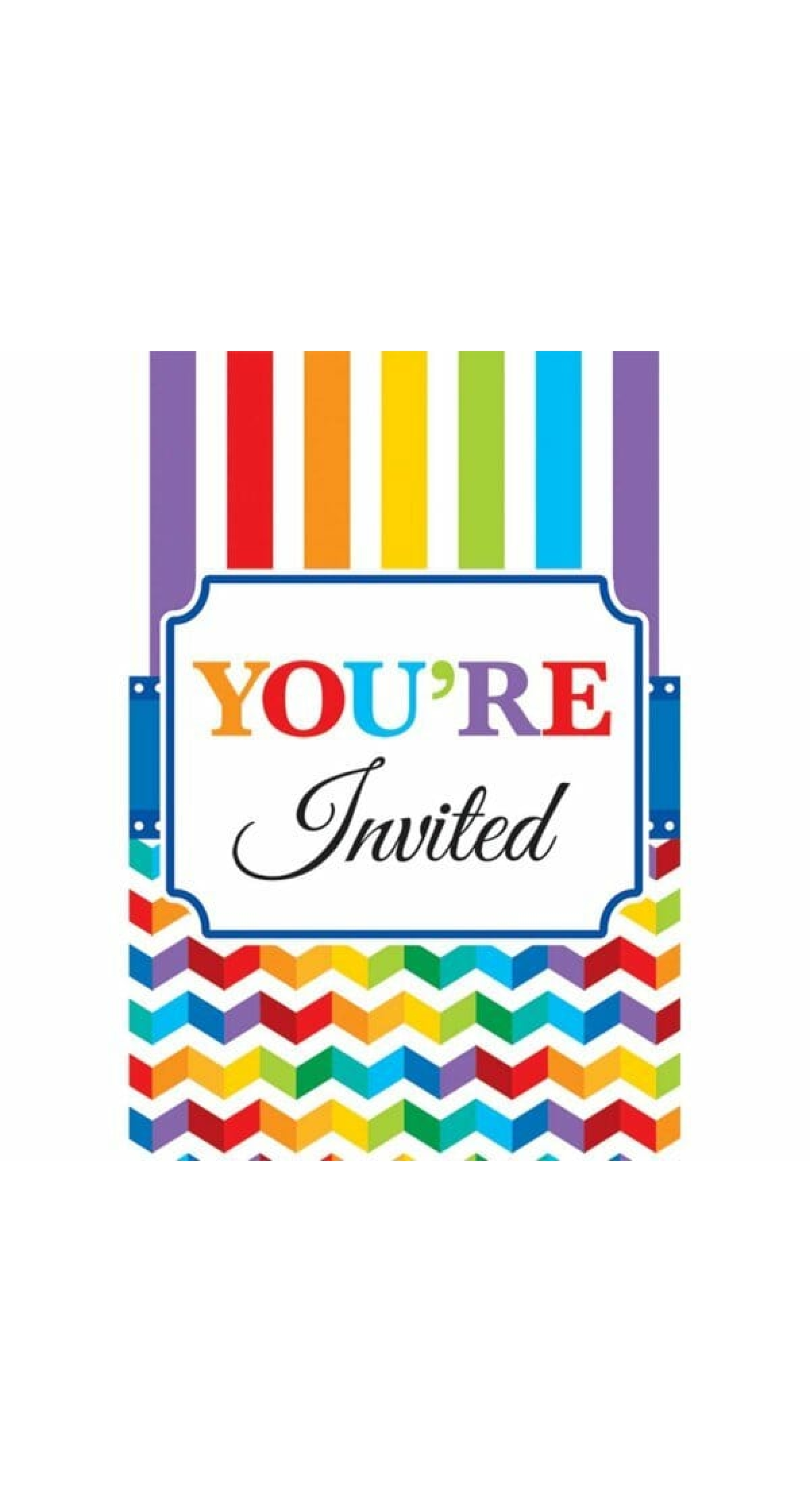 Bright Birthday Invitations with Envelopes 12cm x 17cm - 20pk
