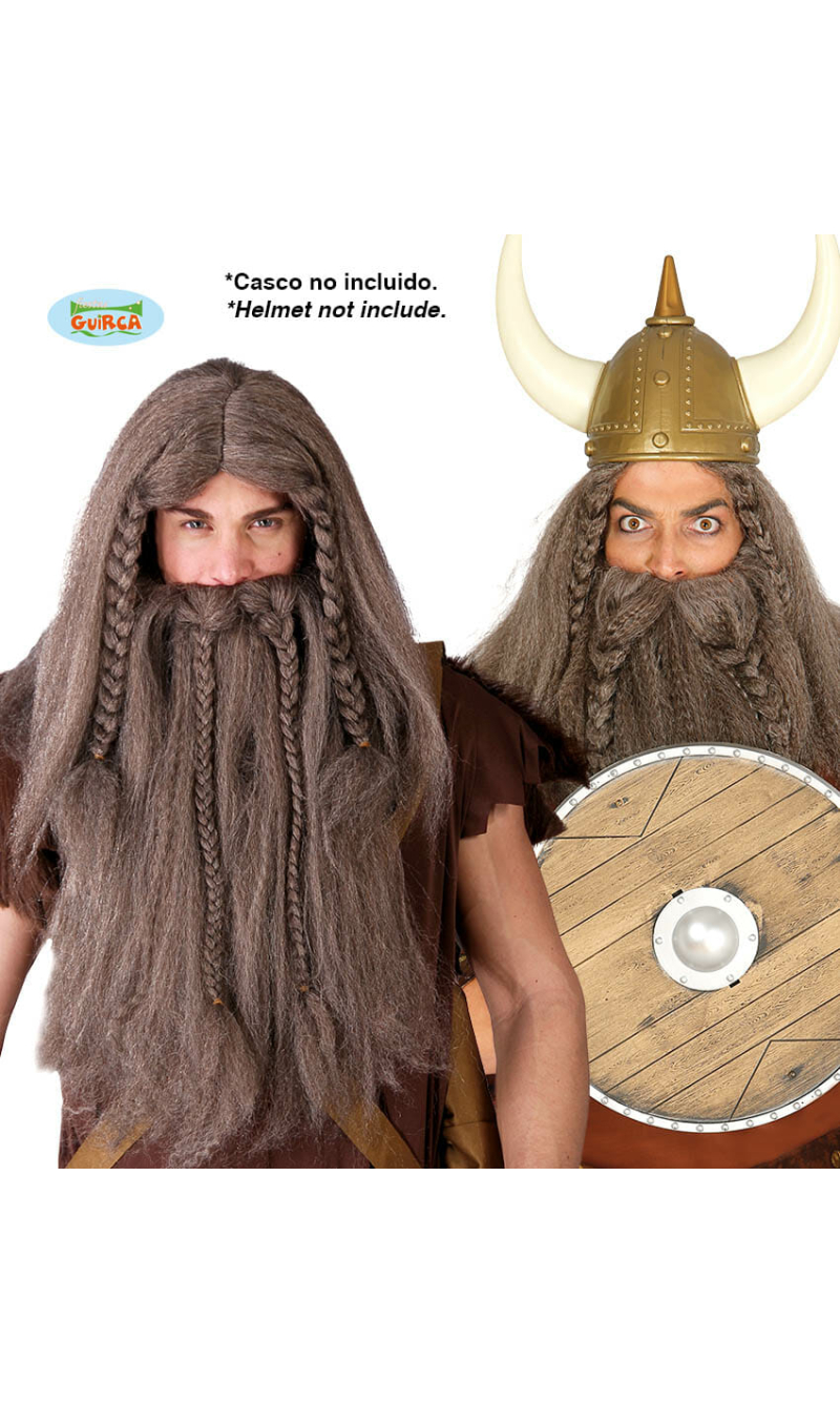 Viking Wig & Beard - Adult One Size