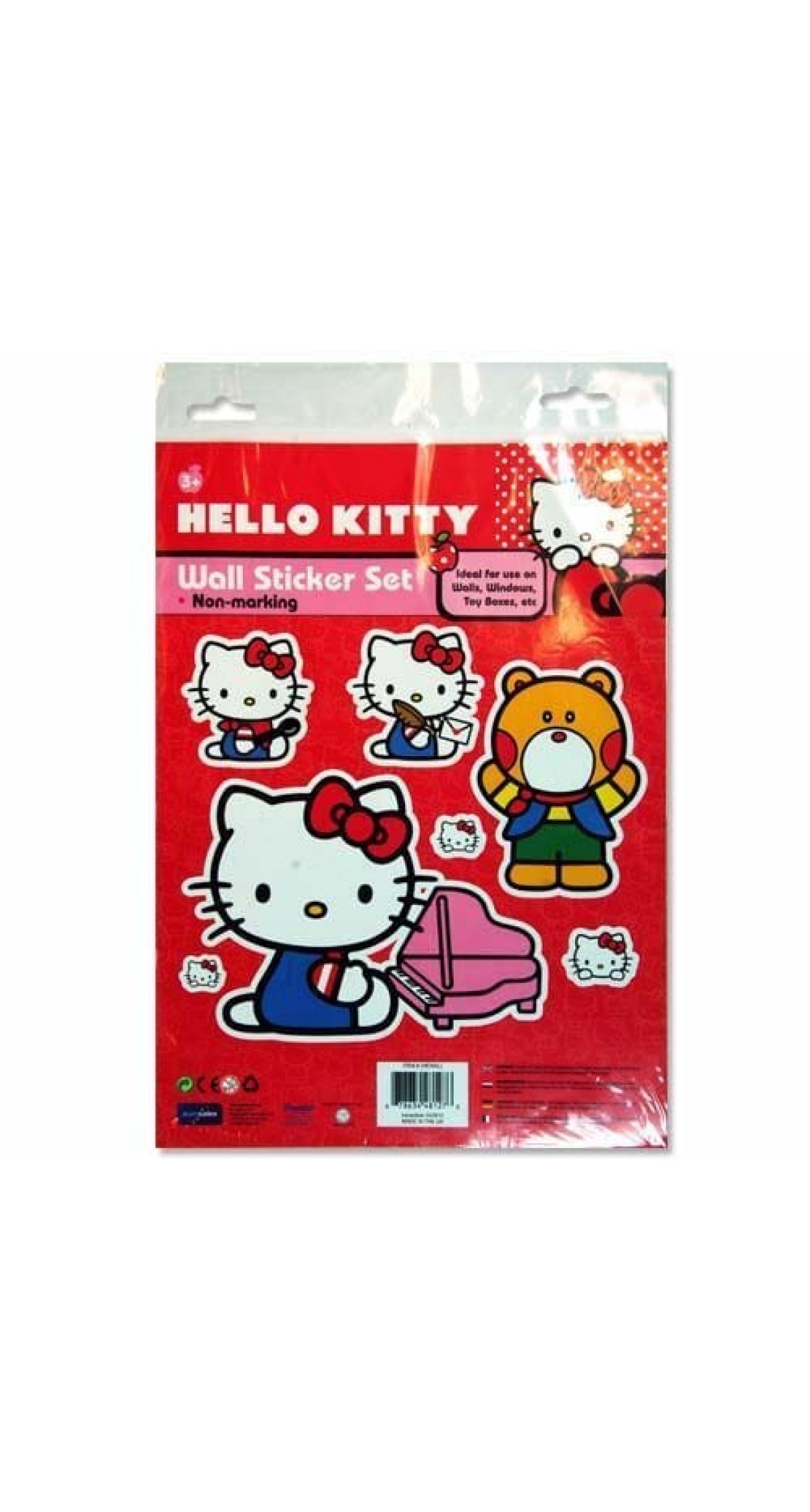 Hello Kitty Wall Sticker Set Non-Marking - 7pcs