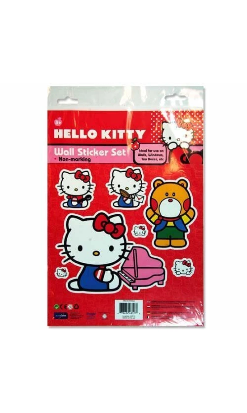 Hello Kitty Wall Sticker Set Non-Marking - 7pcs
