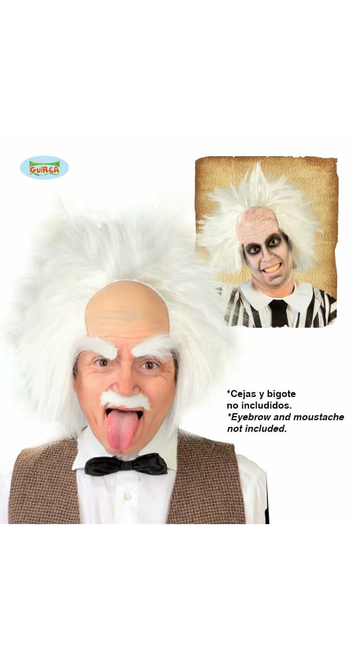 White Einstein Wig - Adult One Size