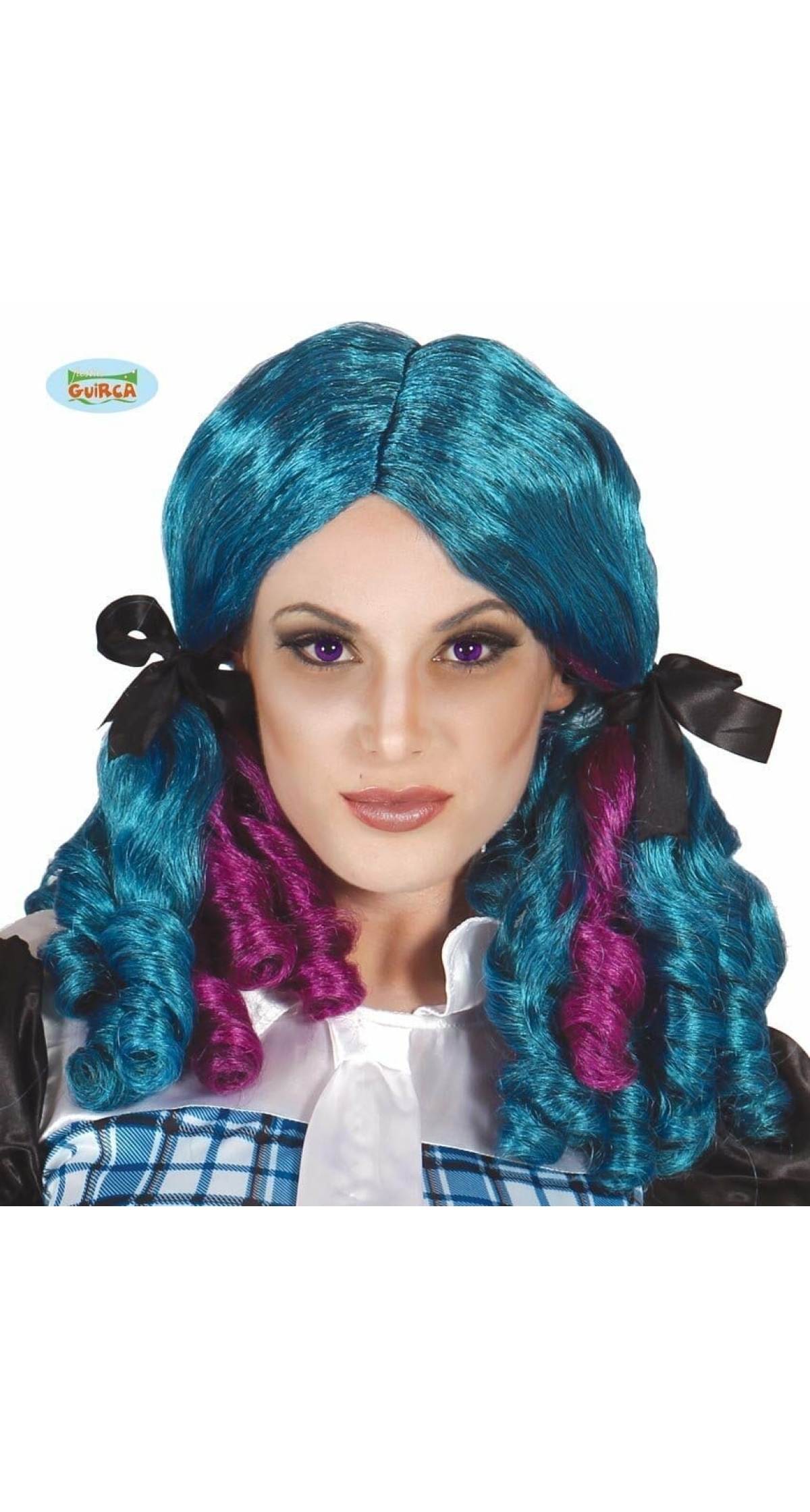 Blue Curly Wig - Adult One Size