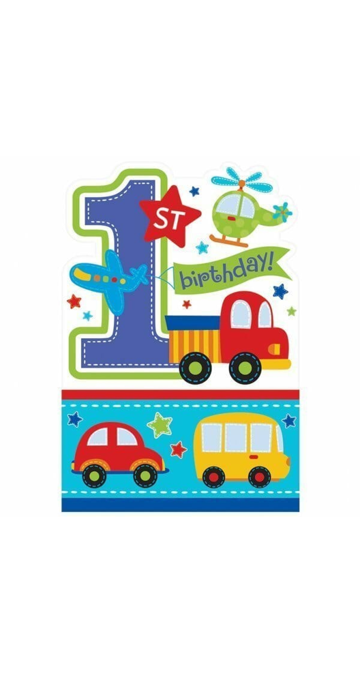 All Aboard 1st Birthday Boy Invitations - 11cm x 16cm