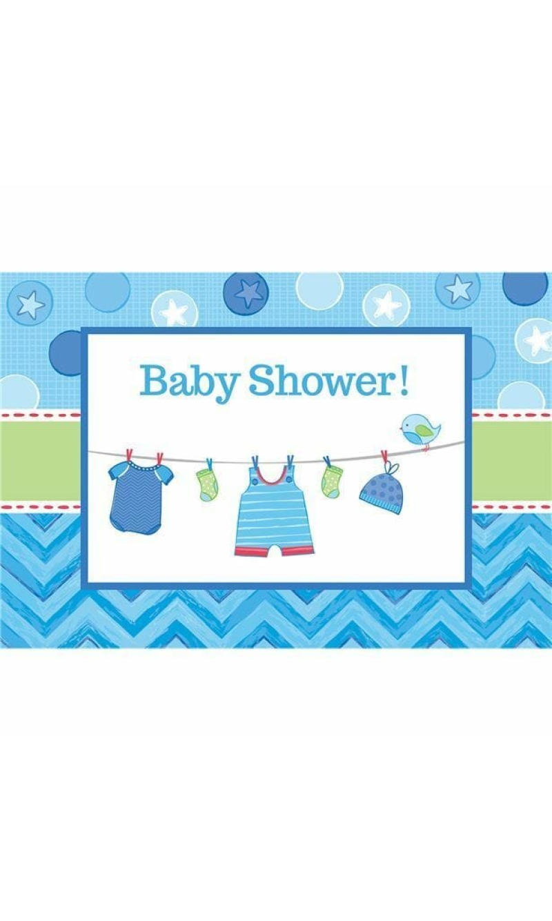 It's A Boy Baby Shower With Love Invitations and Envelopes - 8pk