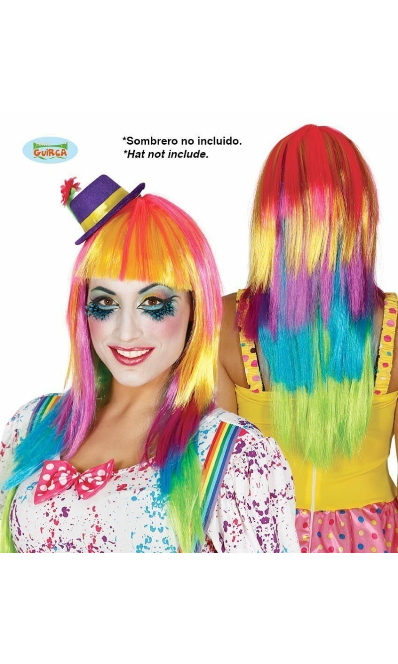 Rainbow Long-Haired Wig