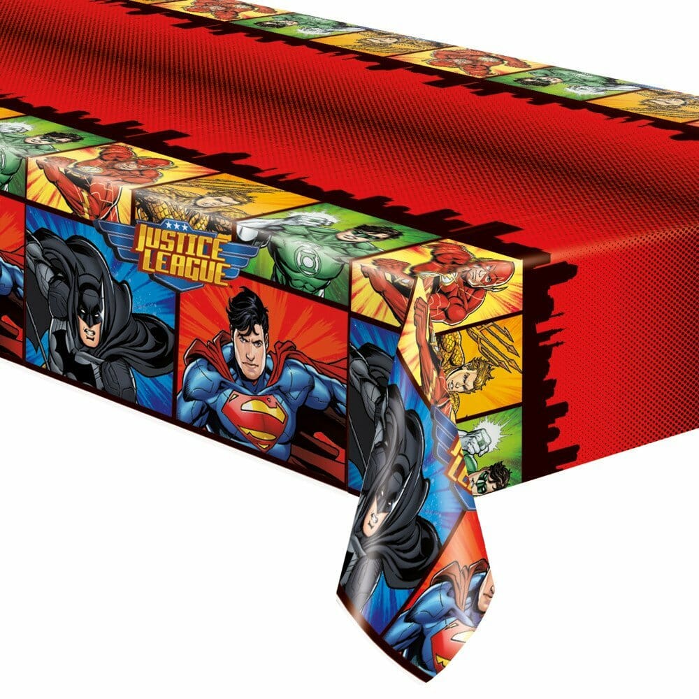 Justice League Repkangular Plastic Table Cover - 54 Inchx84 Inch