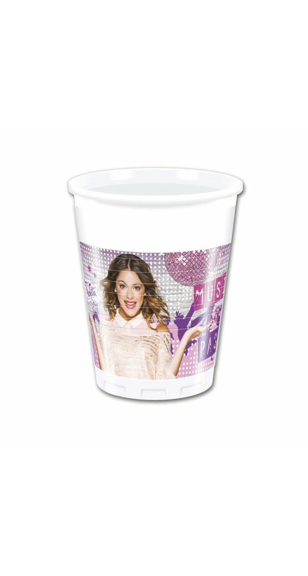 Violetta Plastic Cups 200ml - 8pk