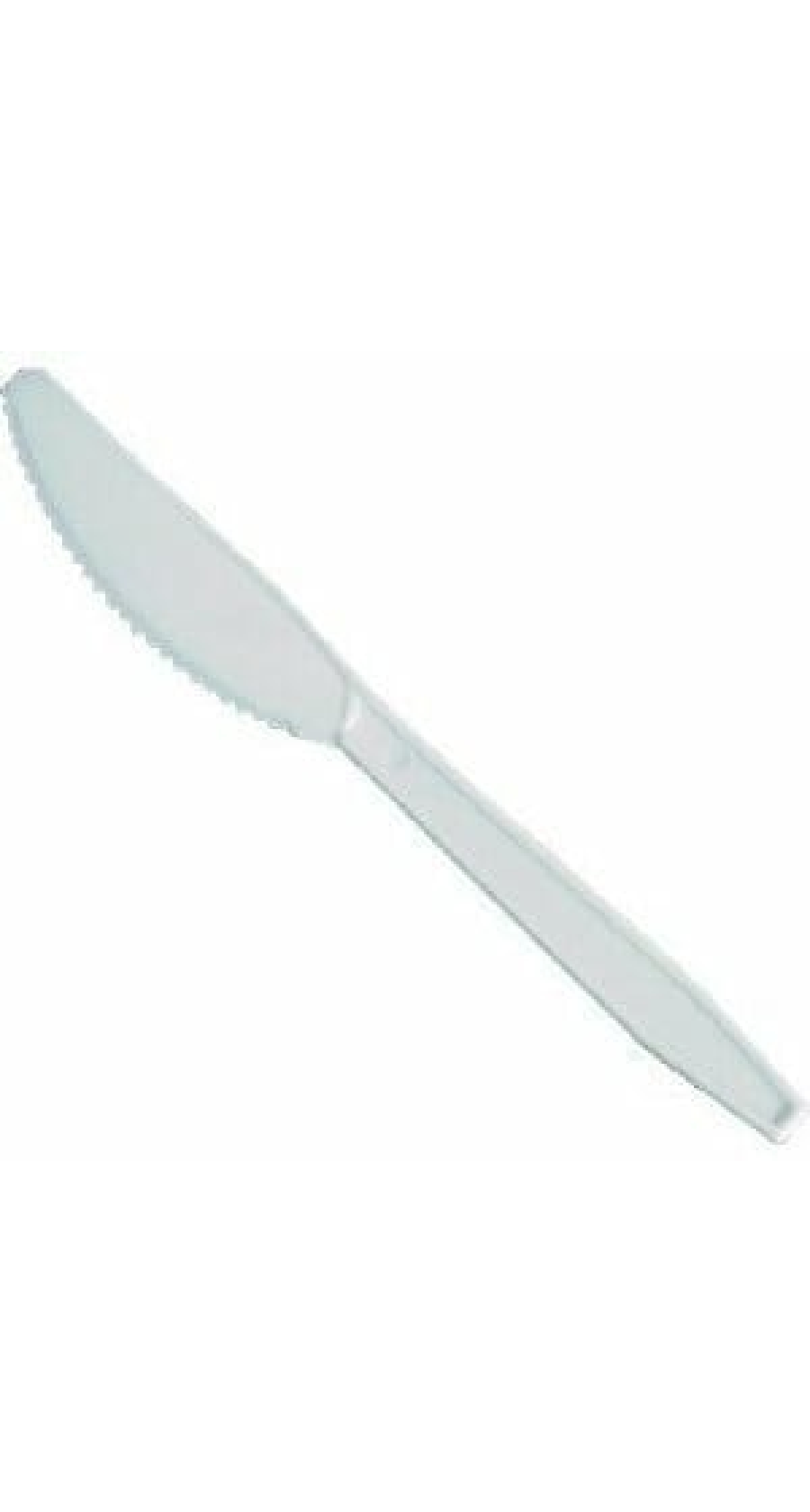 White Plastic Knifes 17cm - 50pcs