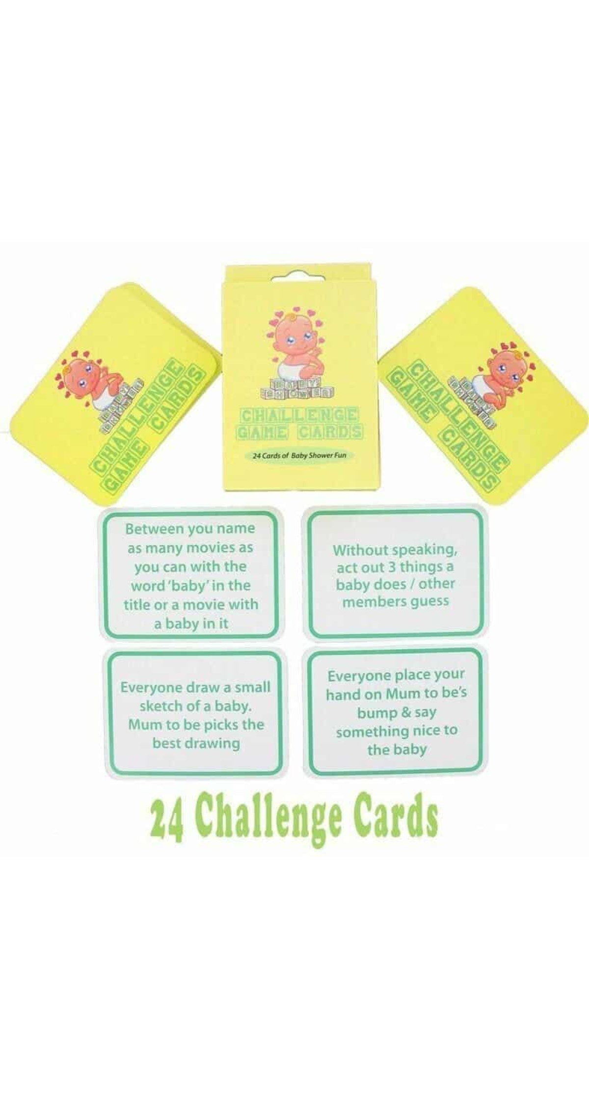 Baby Shower Callenge Game Cards - 24pk