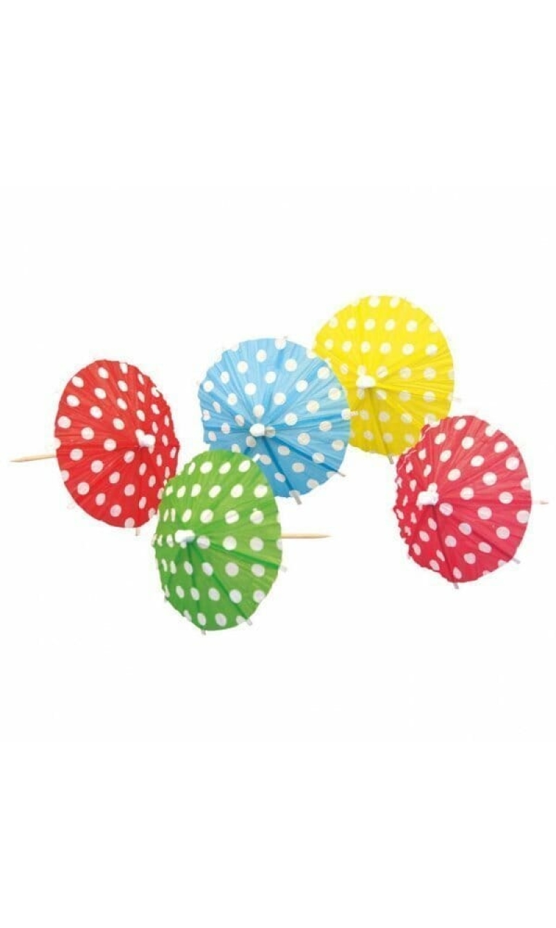 Umbrella Toothpicks Assorted 10cm - 10pk