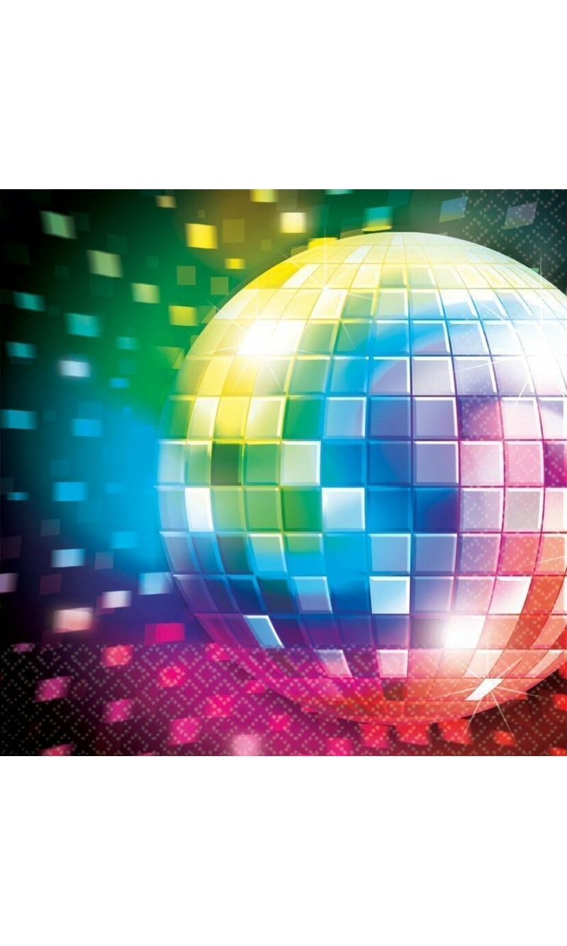 Disco Fever Napkins 32.7cm x 32.7cm - 16pk