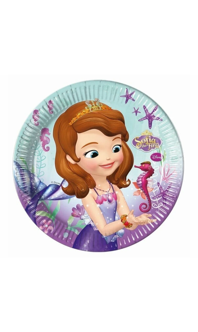 Sofia The First Paper Plates 23cm - 8pk