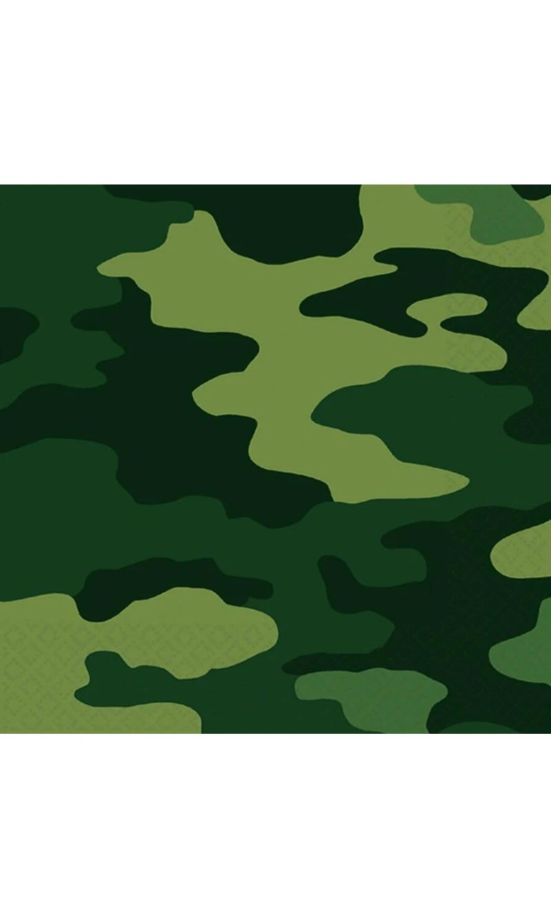 Camouflage Napkins 32.7cm x 32.7cm - 16pk