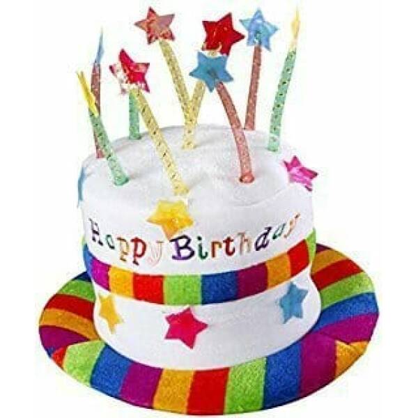 Happy Birthday Cake Rainbow Hat