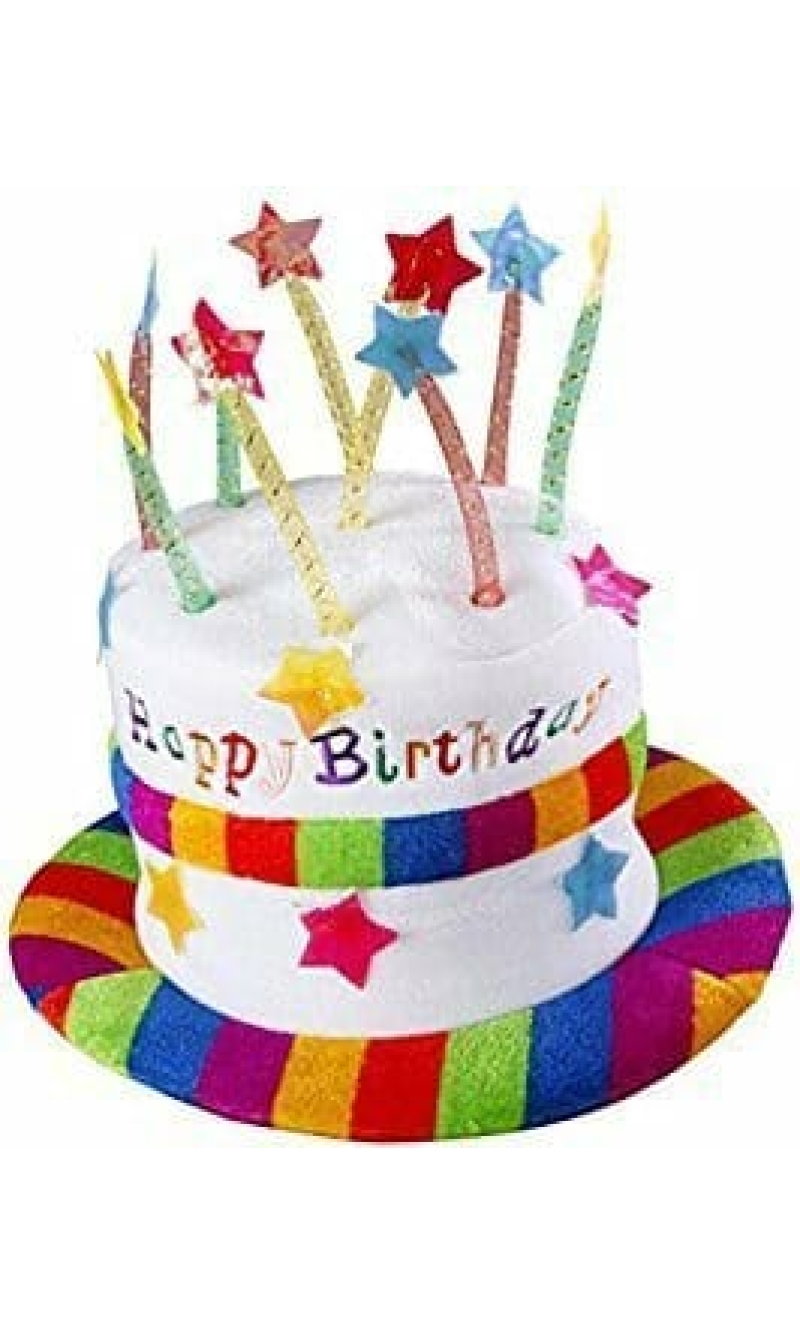 Happy Birthday Cake Rainbow Hat