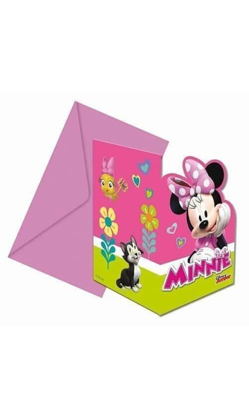 Minnie Happy Helpers Die-cut invitations & envelopes  - 6pk