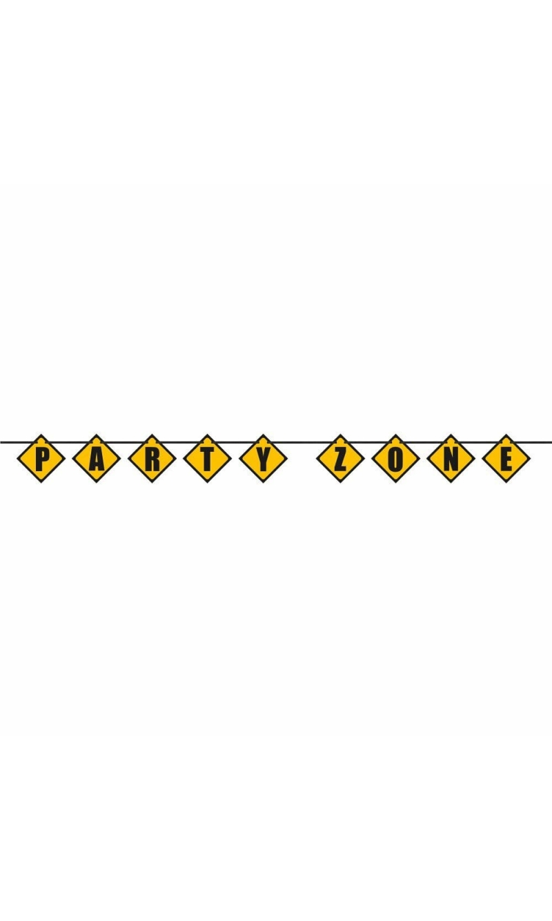 Construction Party Zone Decoration Banner