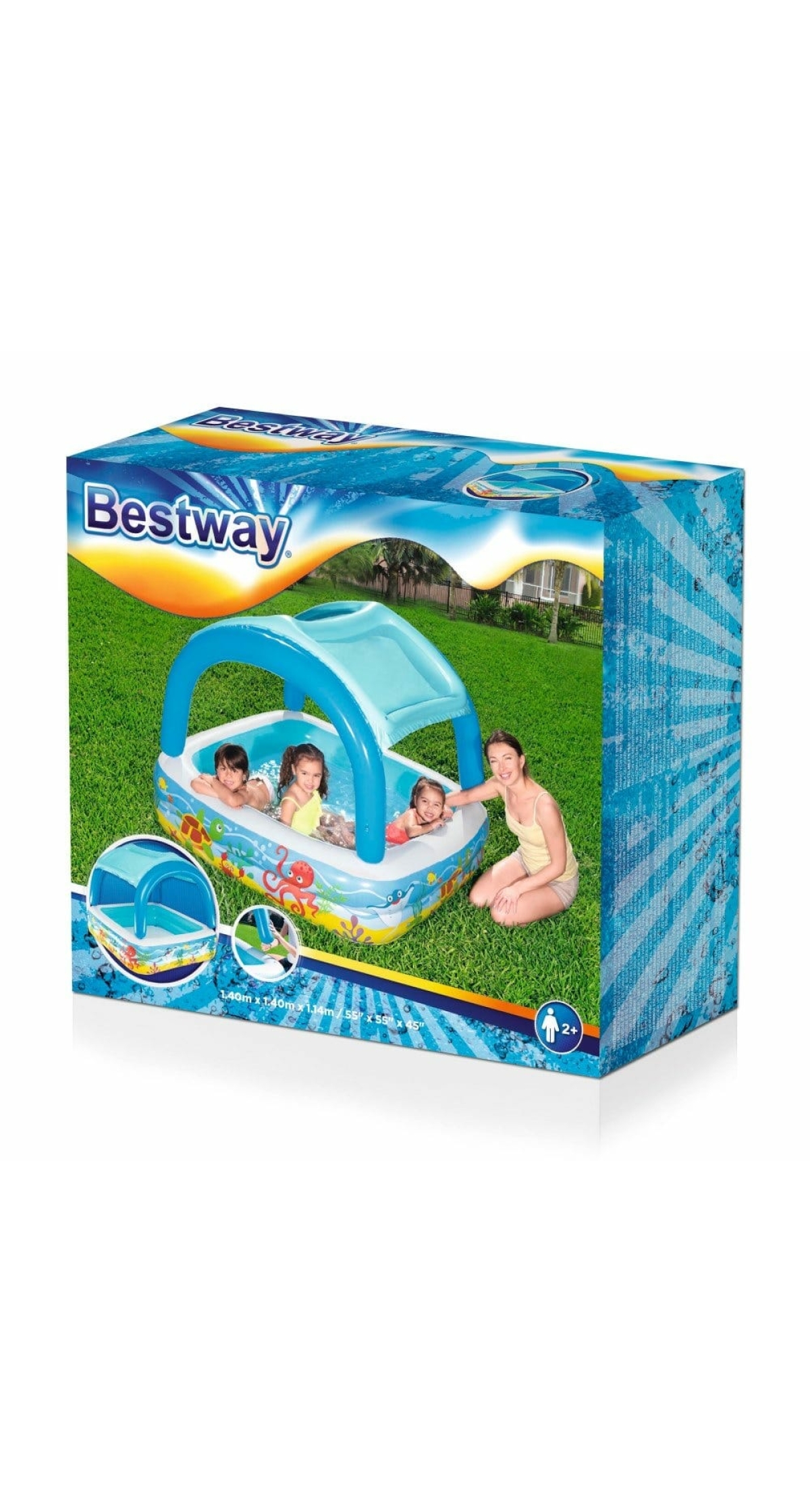 Bestway Canopy Play Pool 140x140x114cm for Age 2+ Years (Online Only)