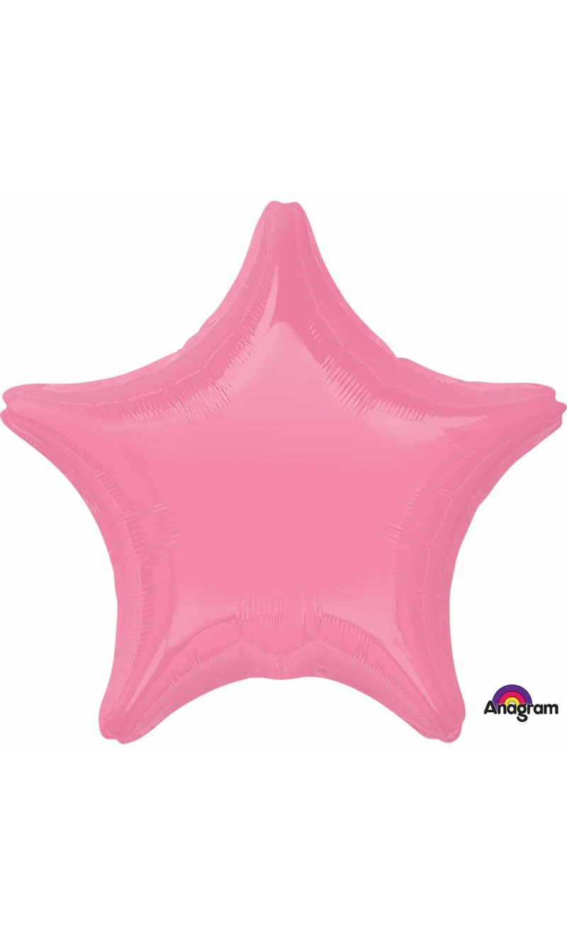Bubble Gum Pink Star Standard Foil Balloon - 48cm