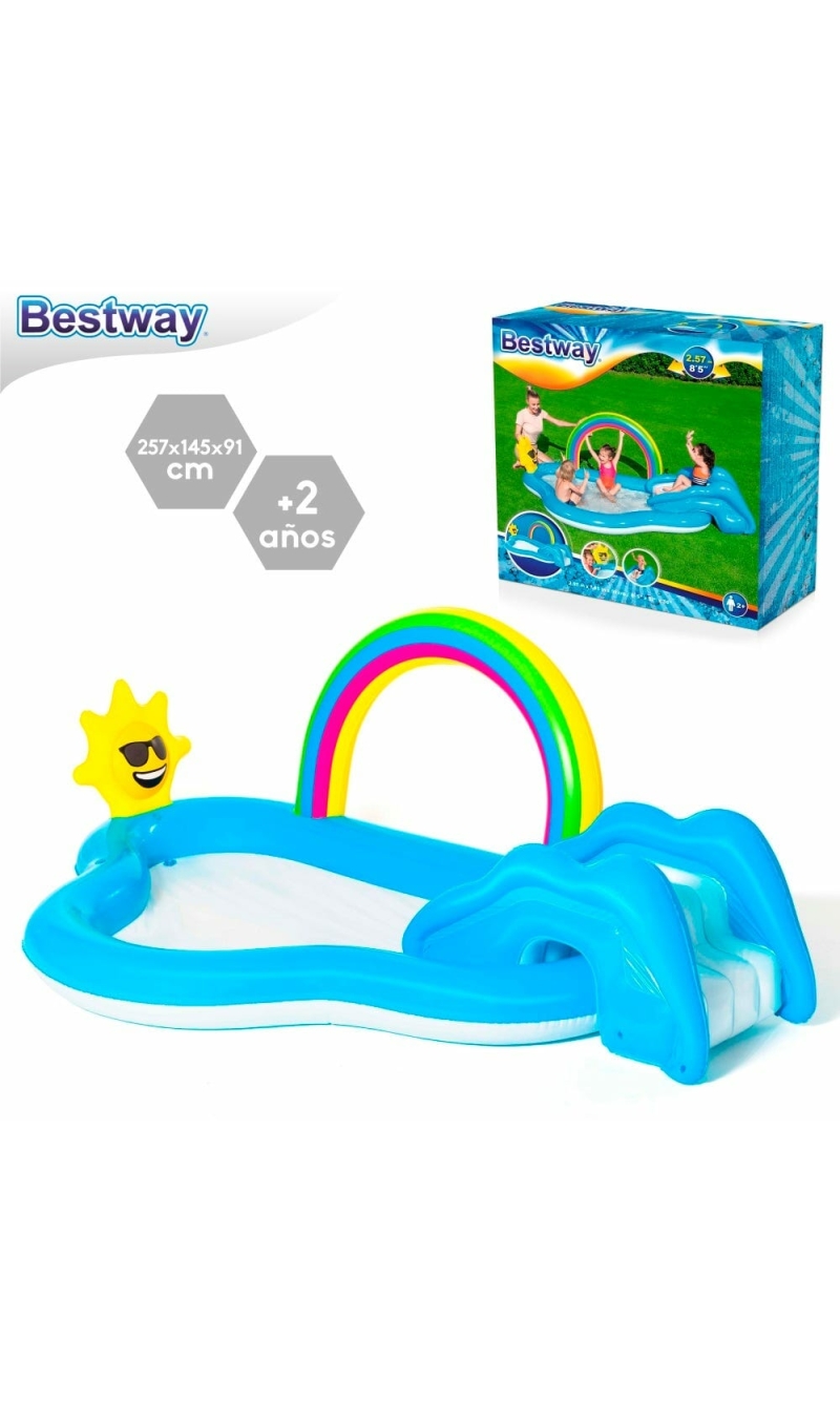 Bestway Rainbow N Shine Pool & Play Centre 257x145x91cm (Online Only)