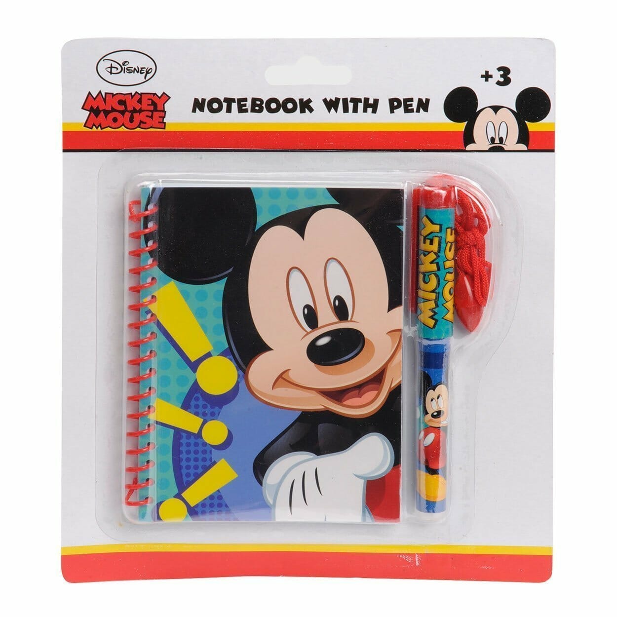 Mickey Mouse Clubhouse Spiral Notebook with Pen - 10cm x 13cm