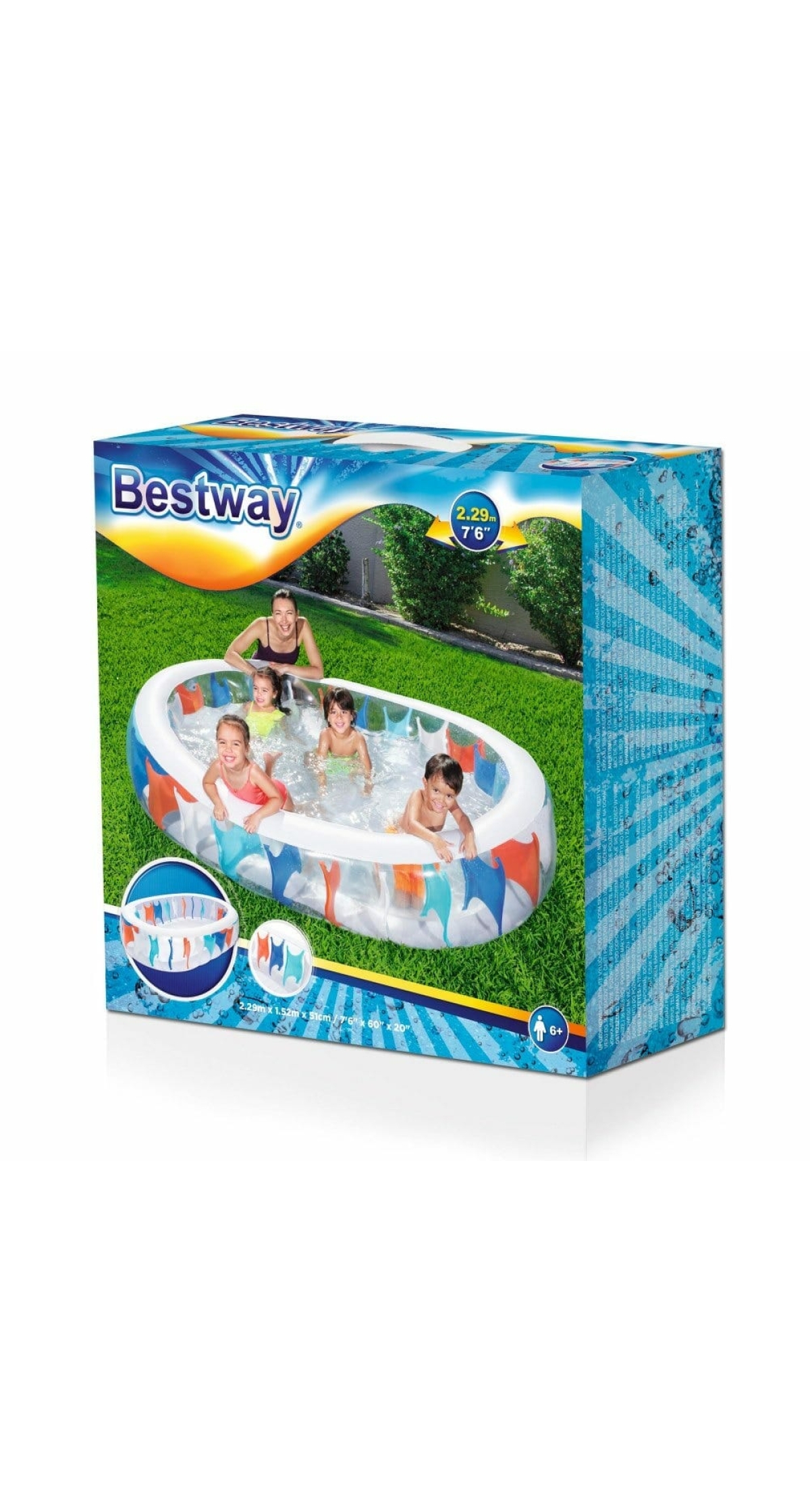 Bestway Inflatable Elliptic Family Pool 234x152x51cm (Online Only)