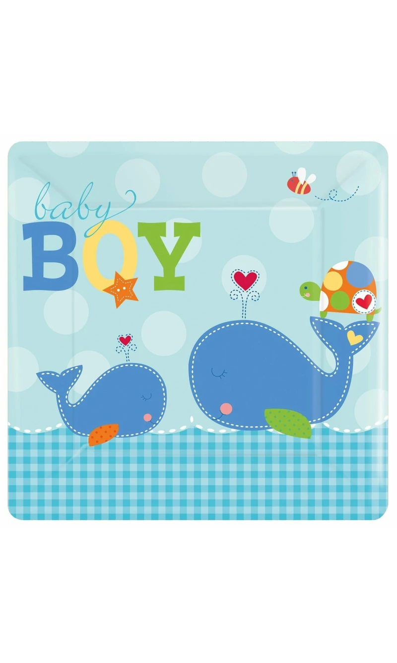 Ahoy Baby Paper Plates 17.8cm - 8pk