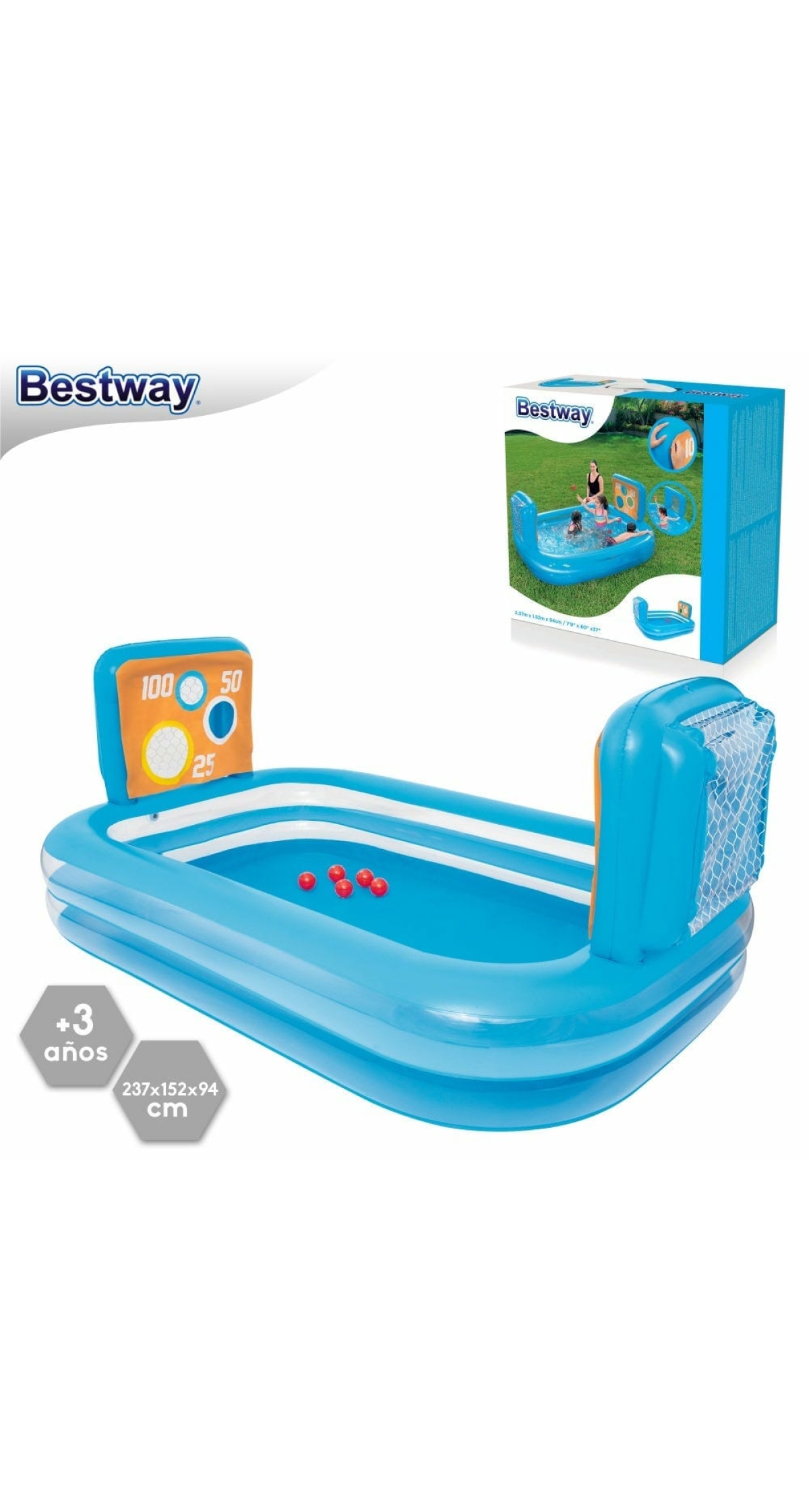 Bestway Skill Shot Play Pool 237x152x94cm (Online Only)