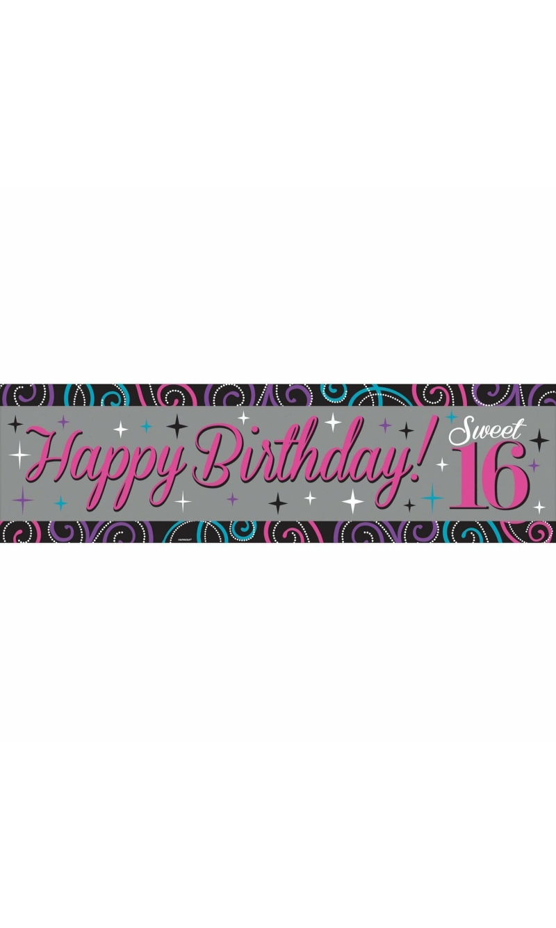 Sweet 16 Giant Sign Banner - 50cm x 165cm