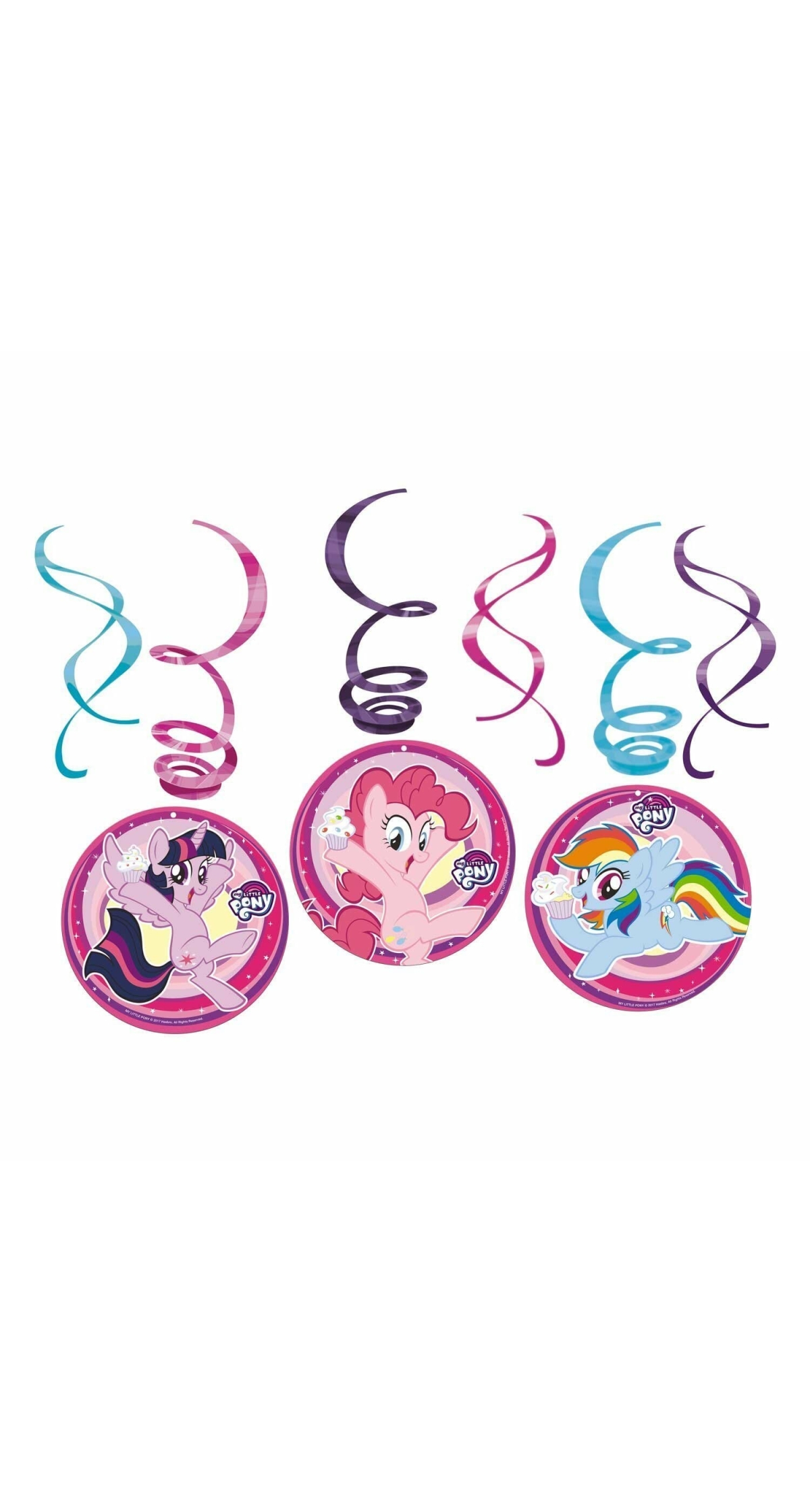 My Little Pony Swirl Decoration - 6 pk