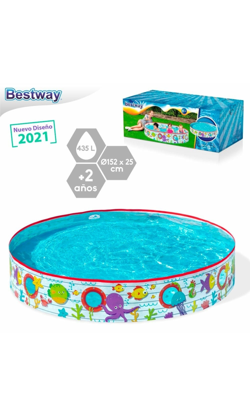 Bestway Kids Fill N Fun Pool 152x25cm for Age 3+ Years (Online Only)