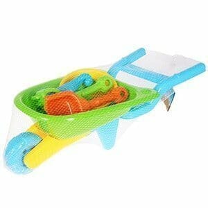 Beach Kids Toy Wheelbarrow with Assorted Sand Toys - 6pcs