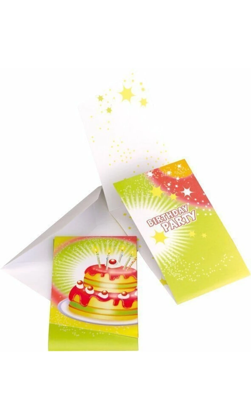Invitations Happy Birthday - 5pk