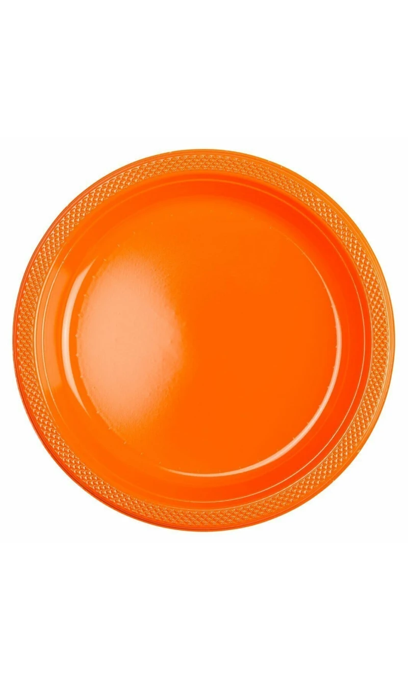 Orange Peel - 10 x Plastic Plates 22.8 cm