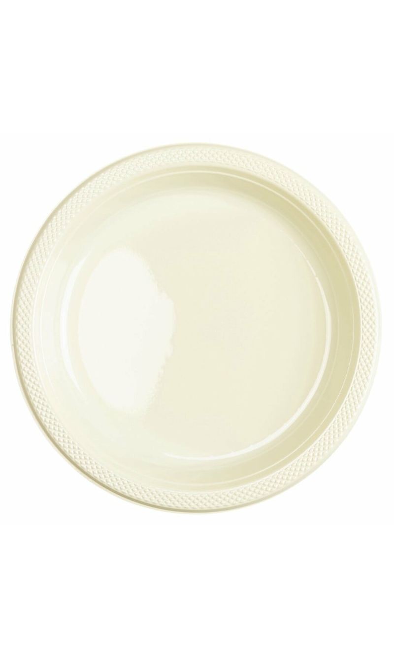 Vanilla Crème - 10 x Plastic Plates 22.8 cm